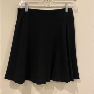LOFT Black Ponte Flippy Skirt